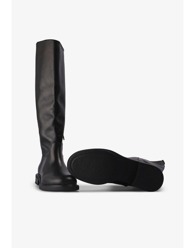 스칼퍼스 바가본드 롱 부츠 플랫 라이딩 부츠 78795 BLACK 블랙 착용컷