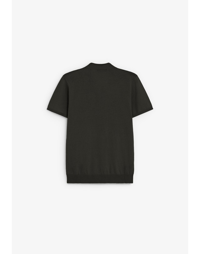 스칼퍼스 에코알프 레귤러핏 반팔 니트 폴로셔츠 70707 DARK GREEN 그린 착용컷