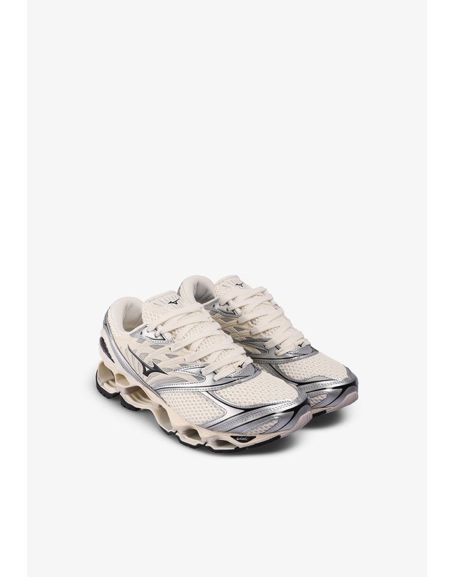 스칼퍼스 미즈노 웨이브 프로페시 LS 청키 스니커즈 74124 OFF WHITE 아이보리 착용컷
