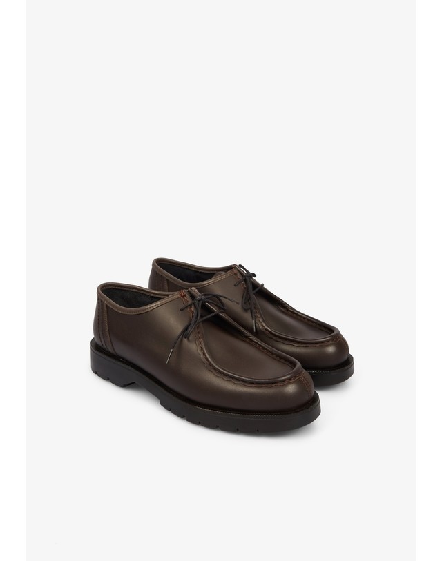 스칼퍼스 클레망 타이롤리안 레더 더비화 47931 BLACK/BROWN 초콜릿 착용컷