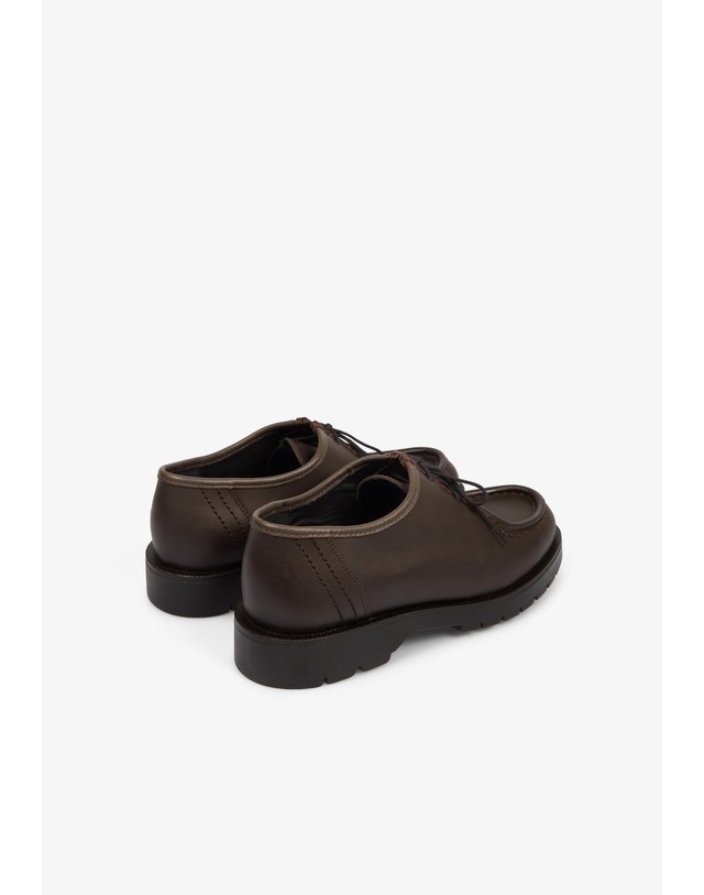 스칼퍼스 클레망 타이롤리안 레더 더비화 47931 BLACK/BROWN 초콜릿 착용컷