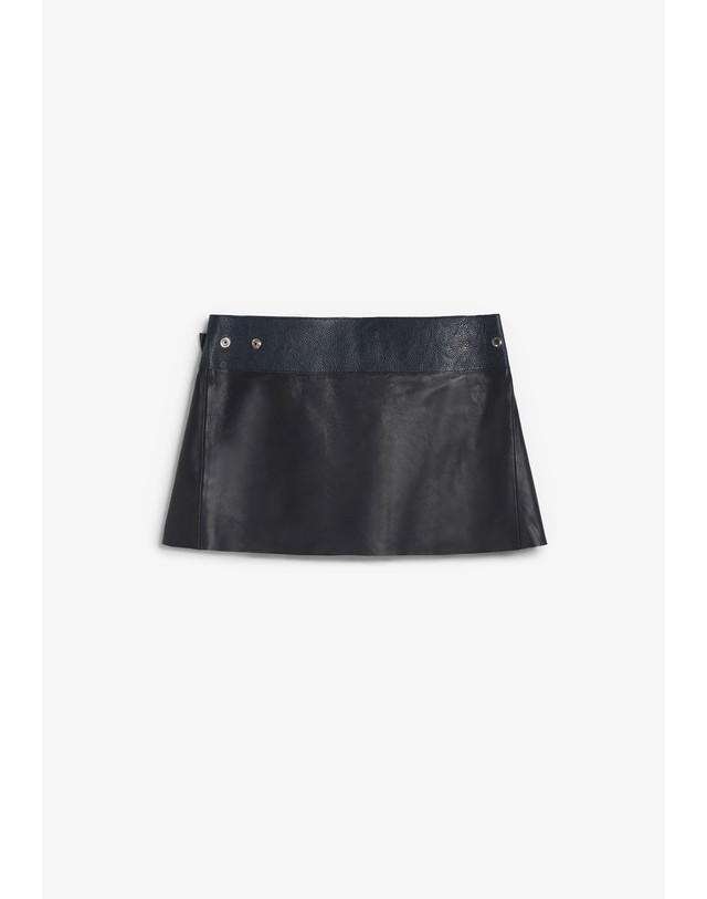 스칼퍼스 아벨리나 레더 스터드 벨트 미니 스커트 68511 DARK NAVY 네이비 착용컷