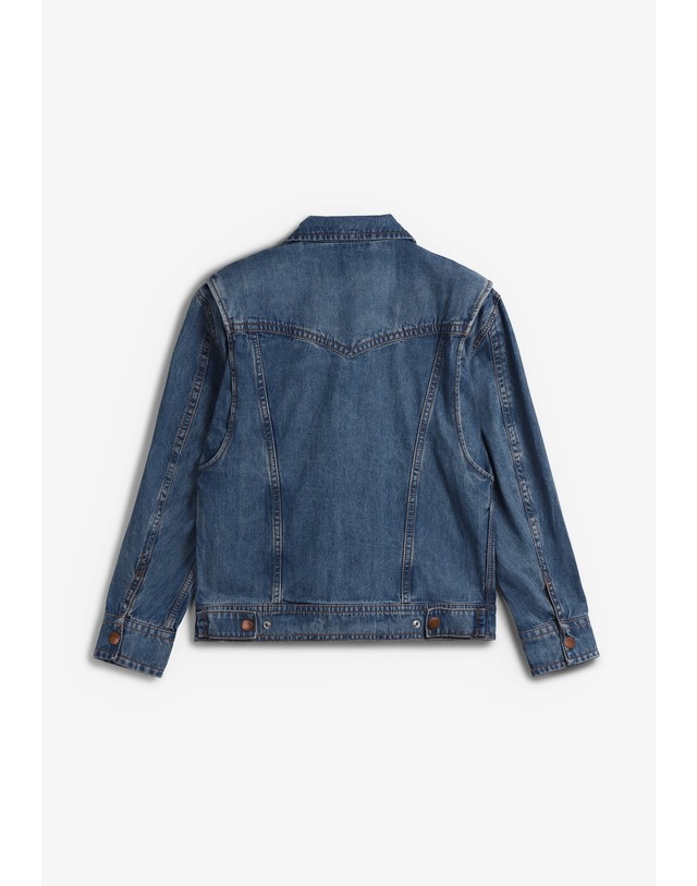 스칼퍼스 랭글러 카우보이 지퍼 데님 자켓 78440 DENIM 블루 착용컷