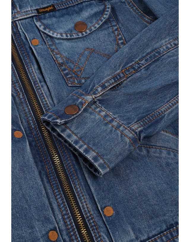스칼퍼스 랭글러 카우보이 지퍼 데님 자켓 78440 DENIM 블루 착용컷