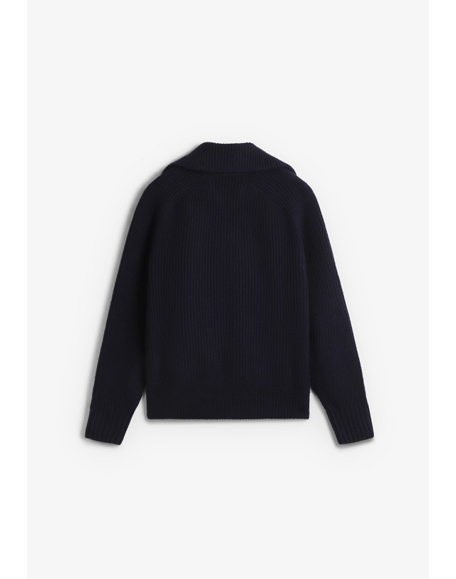 스칼퍼스 라코스테 집업 니트 가디건 78697 NAVY 네이비 착용컷