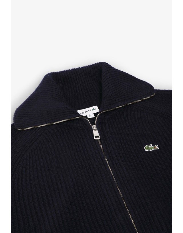 스칼퍼스 라코스테 집업 니트 가디건 78697 NAVY 네이비 착용컷