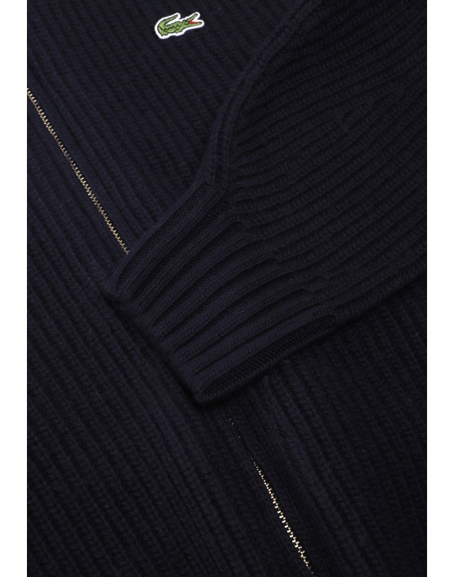 스칼퍼스 라코스테 집업 니트 가디건 78697 NAVY 네이비 착용컷