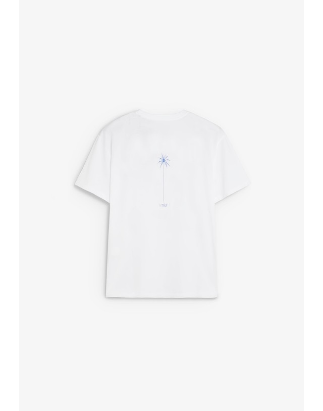 스칼퍼스 에코알프 백프린트 라운드넥 반팔 티셔츠 70704 WHITE 화이트 착용컷