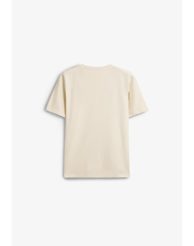 스칼퍼스 랭글러 스몰 그래픽 라운드넥 반팔 티셔츠 78442 OFF WHITE 아이보리 착용컷