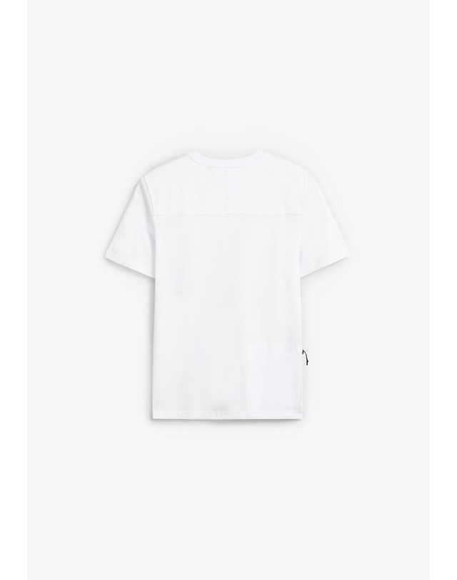 스칼퍼스 까웨 로고 프린트 라운드넥 반팔 티셔츠 70719 WHITE 화이트 착용컷