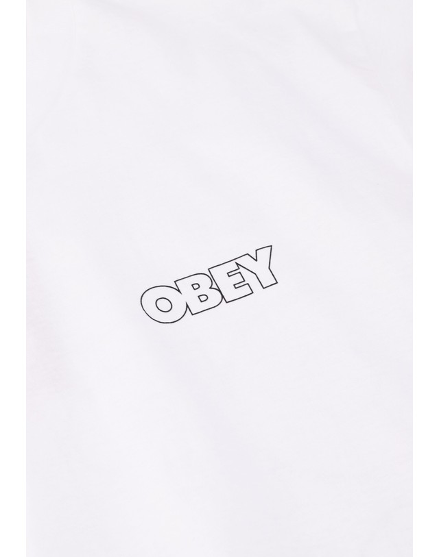 스칼퍼스 오베이 로고 그래픽 크루넥 긴팔 티셔츠 78748 WHITE 화이트 착용컷
