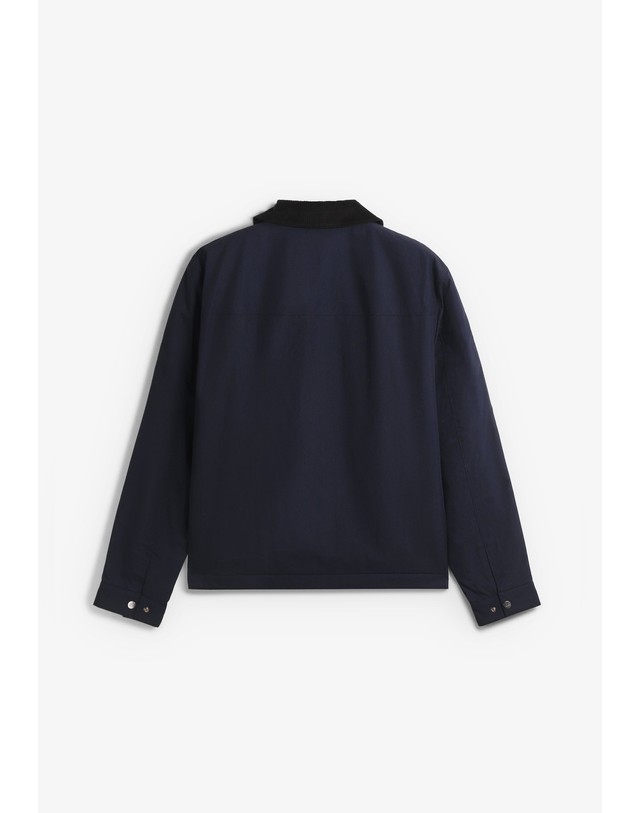 스칼퍼스 라코스테 코듀로이 칼라 스냅버튼 자켓 78704 NAVY 네이비 착용컷