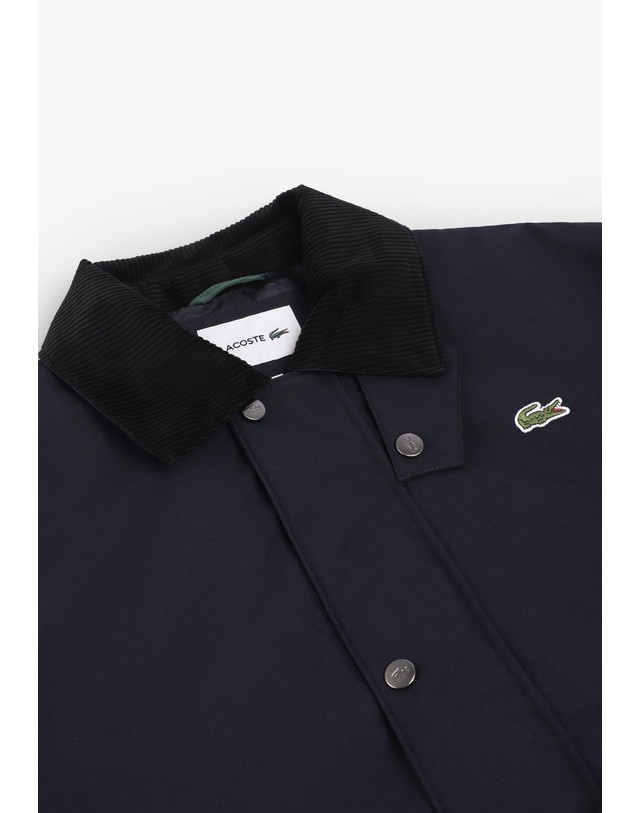 스칼퍼스 라코스테 코듀로이 칼라 스냅버튼 자켓 78704 NAVY 네이비 착용컷