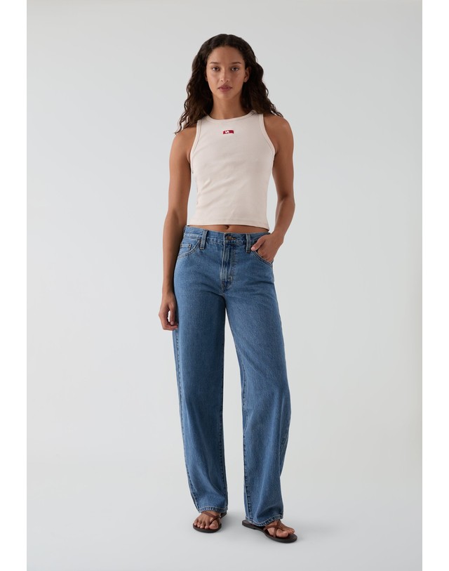 스칼퍼스 리바이스 배기핏 스트레이트 청바지 70452 DENIM 블루 착용컷