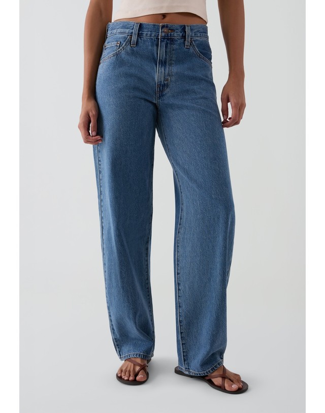 스칼퍼스 리바이스 배기핏 스트레이트 청바지 70452 DENIM 블루 착용컷