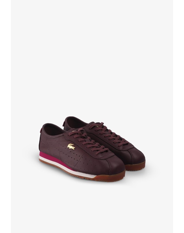 스칼퍼스 라코스테 클럽 로우 레트로 스니커즈 78714 BURGUNDY 레드 착용컷