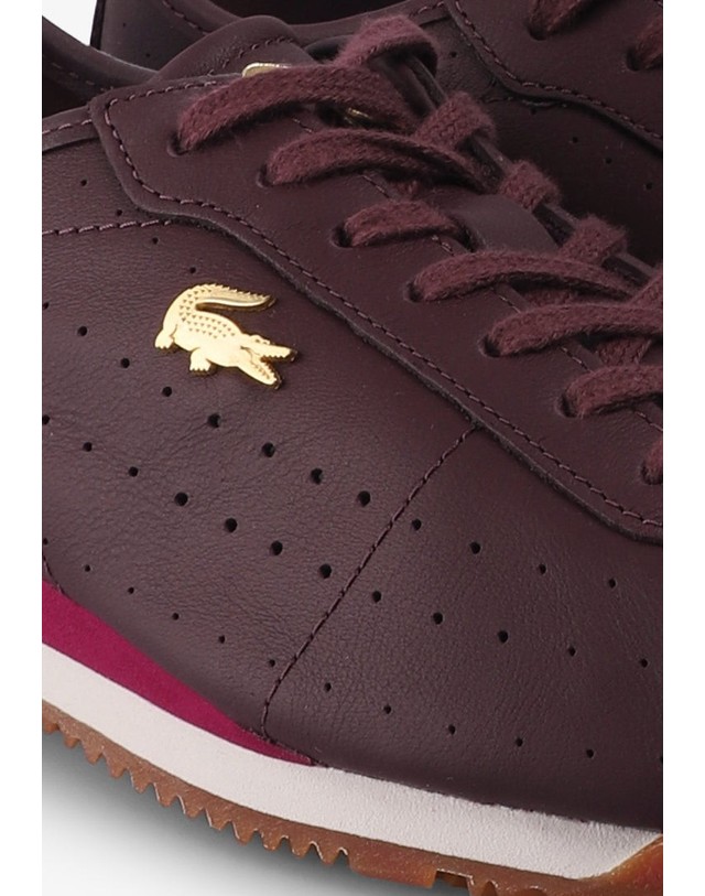 스칼퍼스 라코스테 클럽 로우 레트로 스니커즈 78714 BURGUNDY 레드 착용컷