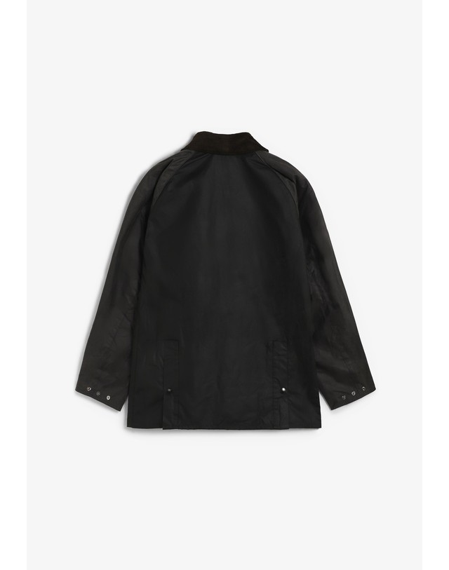 스칼퍼스 바버 오버핏 왁스 코튼 패치워크 자켓 65226 DARK GREEN 그린 착용컷