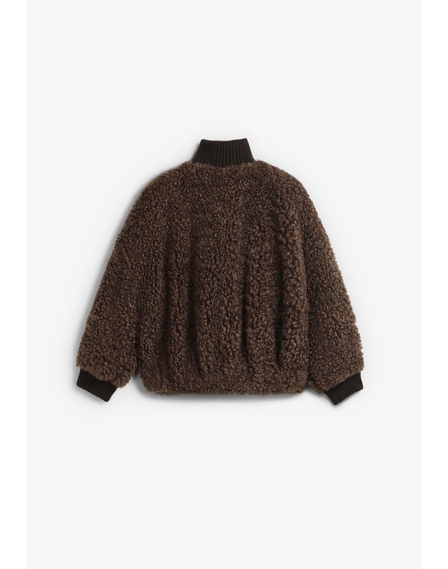 스칼퍼스 벨레로즈 오버핏 집업 플리스 자켓 74968 DARK BROWN 초콜릿 착용컷