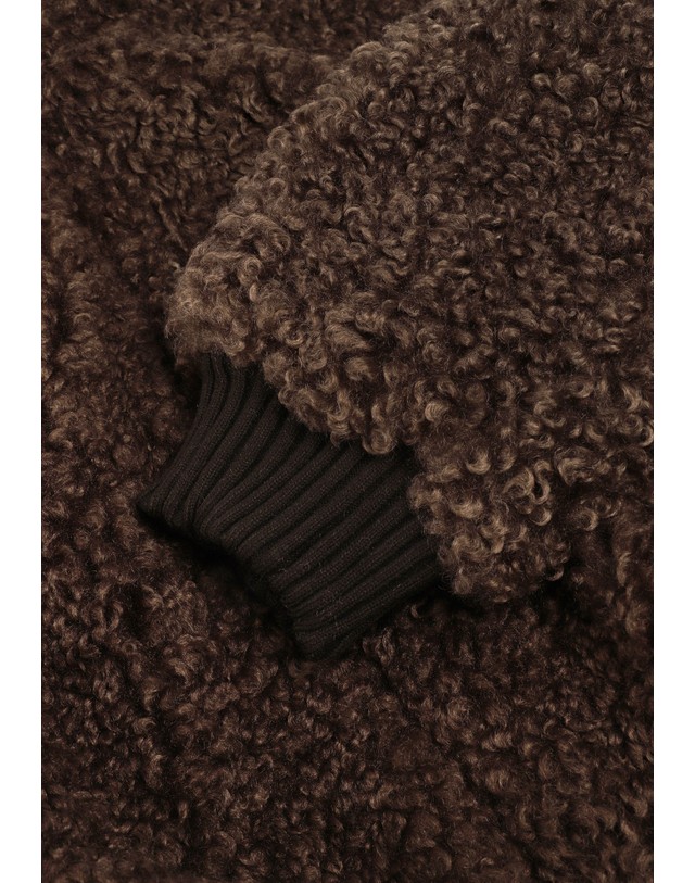 스칼퍼스 벨레로즈 오버핏 집업 플리스 자켓 74968 DARK BROWN 초콜릿 착용컷