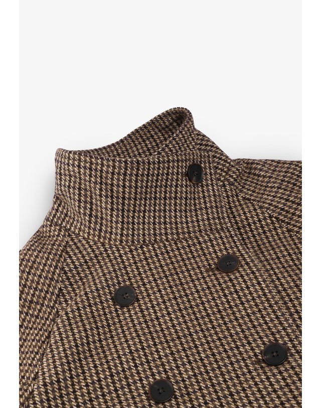 스칼퍼스 벨레로즈 하운드투스 더블버튼 크롭 재킷 74972 BROWN 브라운 착용컷