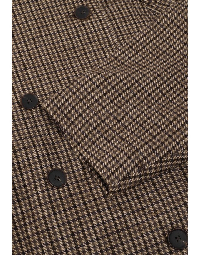 스칼퍼스 벨레로즈 하운드투스 더블버튼 크롭 재킷 74972 BROWN 브라운 착용컷