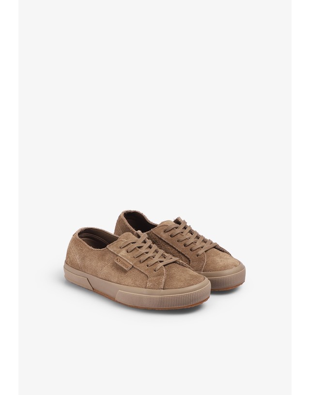 스칼퍼스 수페르가 스웨이드 로우컷 스니커즈 68131 LIGHT BROWN 브라운 착용컷