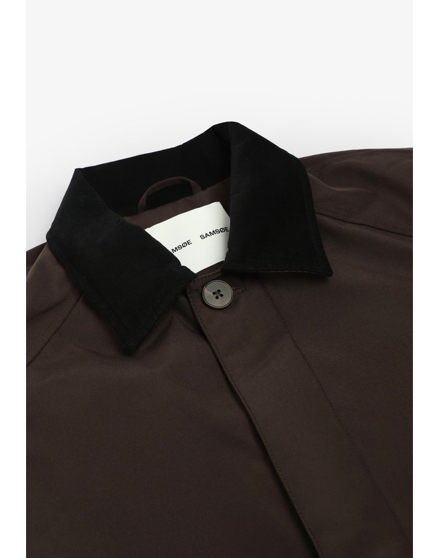 스칼퍼스 삼소앤삼소 벨벳 칼라 싱글 카 코트 78763 BROWN 초콜릿 착용컷