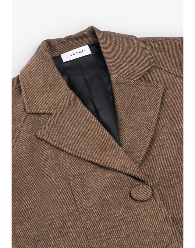 스칼퍼스 라감 테일러드 싱글버튼 블레이저 74714 BROWN 브라운 착용컷