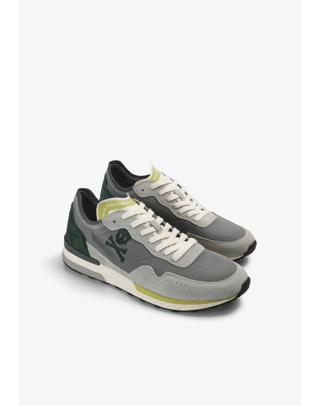 스칼퍼스 스캘퍼스 레트로 레이스업 스니커즈 69710 GREY/MUSTARD 멀티컬러 착용컷