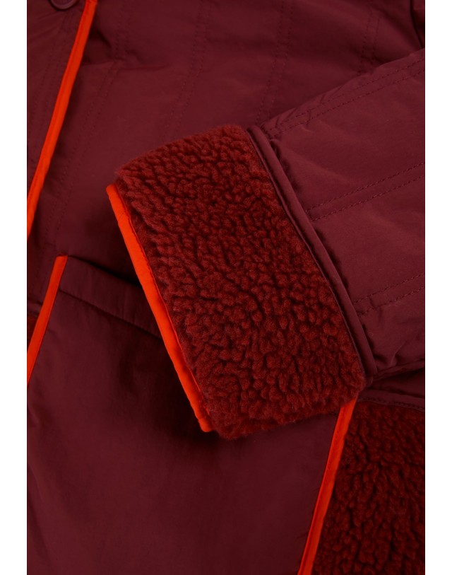 스칼퍼스 스캘퍼스 리버시블 퀼팅 오버핏 자켓 72353 BURGUNDY 레드 착용컷
