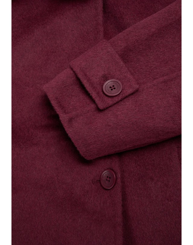 스칼퍼스 스캘퍼스 벨트 숏 코트 72214 BURGUNDY 레드 착용컷