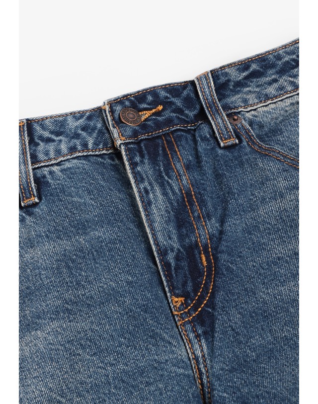스칼퍼스 리바이스 배기 배럴핏 워시드 데님 진 70425 BLUE DENIM 네이비 착용컷