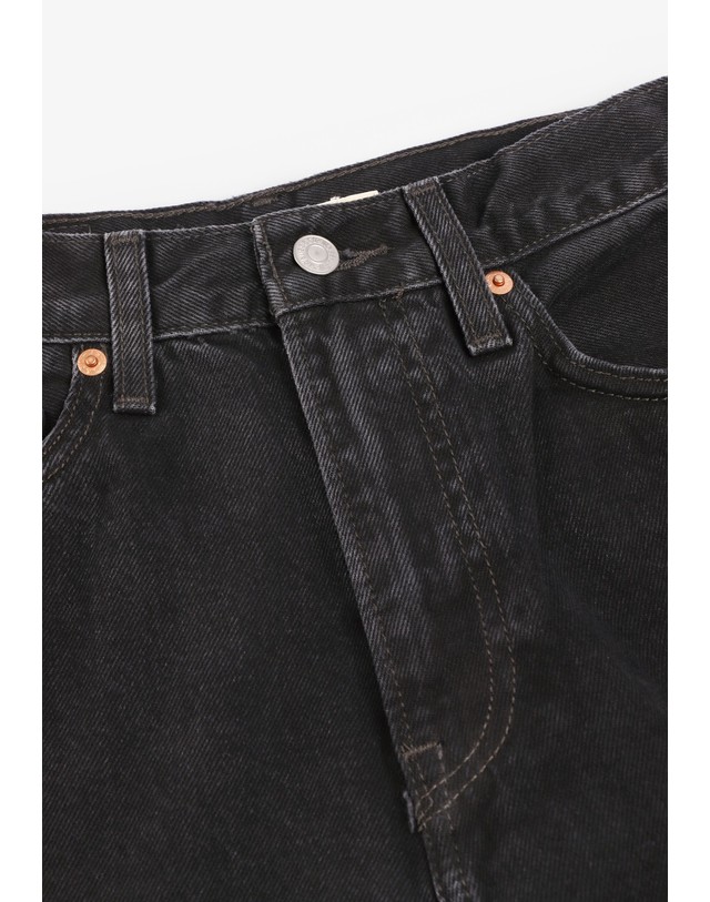 스칼퍼스 리바이스 립케이지 와이드 레그 진 78514 BLACK DENIM 네이비 착용컷