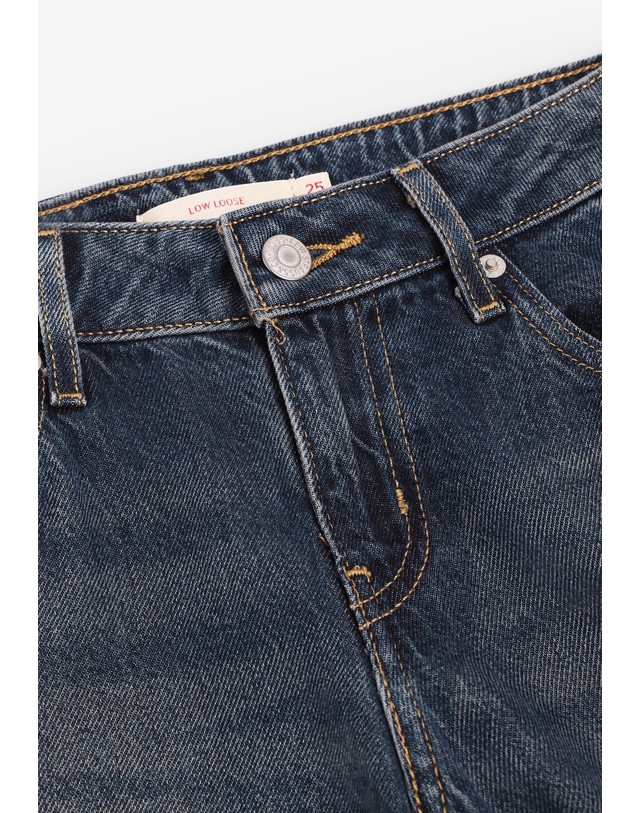 스칼퍼스 리바이스 로우라이즈 루즈핏 청바지 78512 DENIM 네이비 착용컷