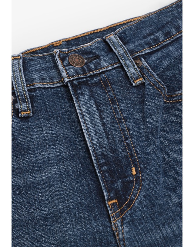 스칼퍼스 리바이스 하이웨이스트 와이드 청바지 78505 DENIM 네이비 착용컷