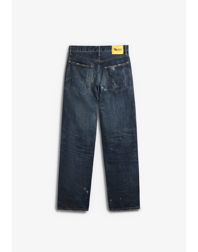 스칼퍼스 에드윈 루즈핏 빈티지 워싱 데님 팬츠 78431 DARK DENIM 네이비 착용컷