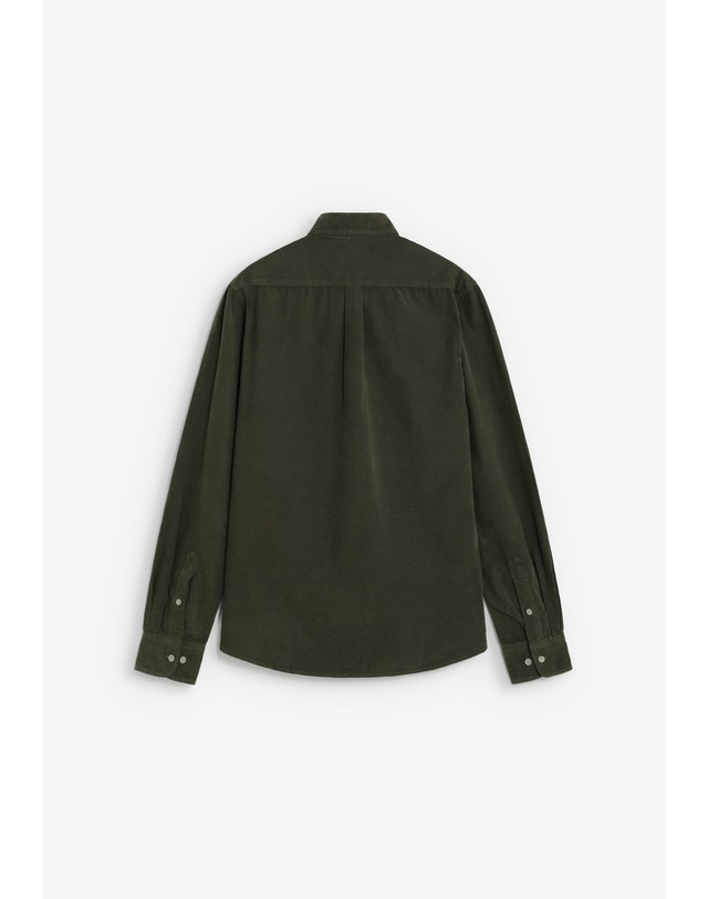 스칼퍼스 스캘퍼스 코듀로이 레귤러핏 긴팔 셔츠 68890 DARK KHAKI 그린 착용컷