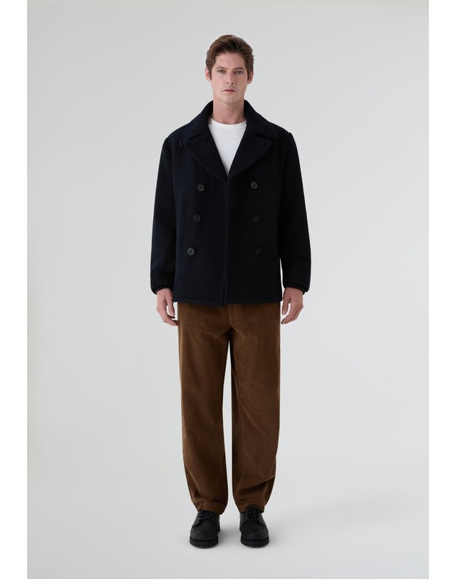 스칼퍼스 쇼트뉴욕 더블브레스트 숏 피코트 67965 NAVY 네이비 착용컷