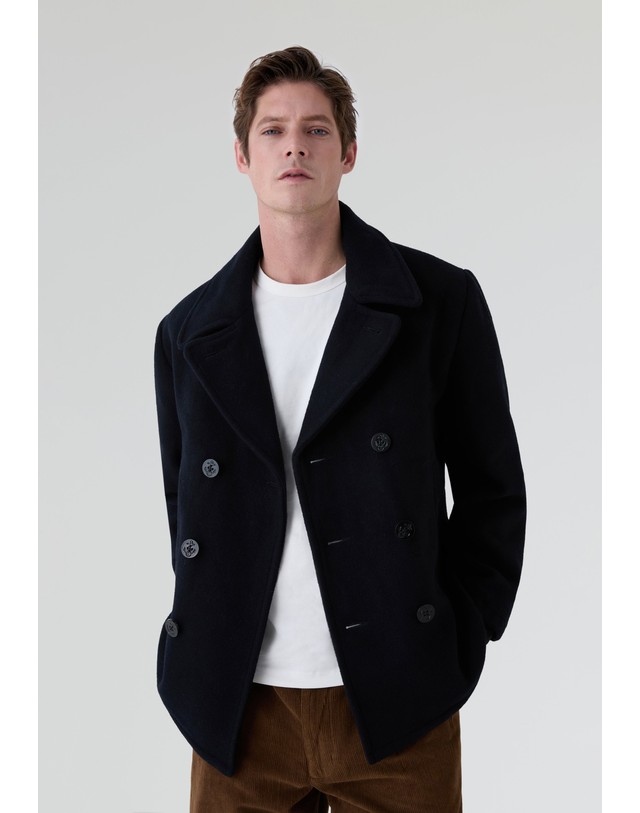 스칼퍼스 쇼트뉴욕 더블브레스트 숏 피코트 67965 NAVY 네이비 착용컷