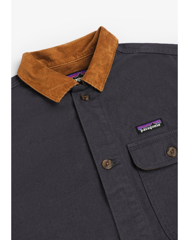 스칼퍼스 파타고니아 배색 카라 캔버스 워크 자켓 64917 NAVY 그레이 착용컷