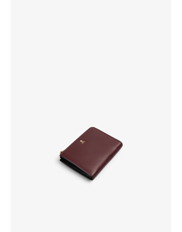 스칼퍼스 스캘퍼스 레더 지퍼 미니 지갑 70908 BURGUNDY 레드 착용컷