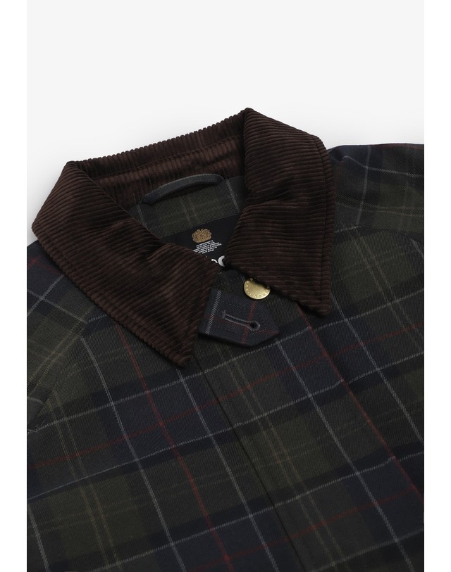 스칼퍼스 바버 타탄 체크 발수 여성 자켓 78889 KHAKI 그린 착용컷
