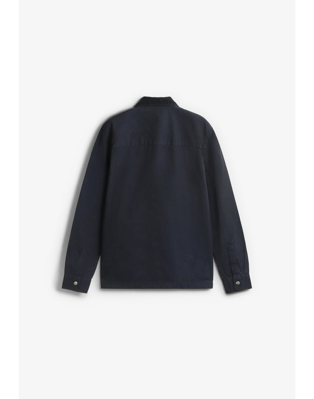 스칼퍼스 바버 코듀로이 카라 트윌 오버셔츠 자켓 78886 NAVY 네이비 착용컷