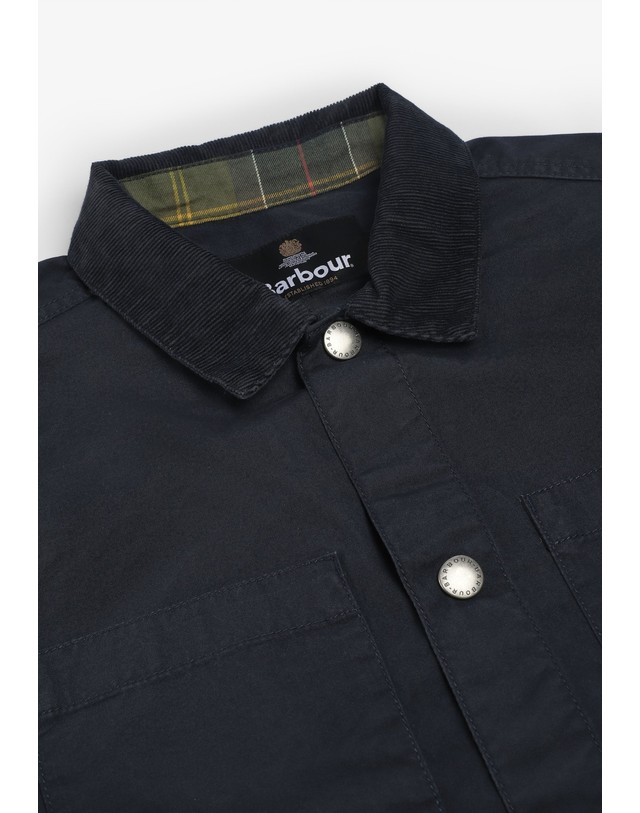 스칼퍼스 바버 코듀로이 카라 트윌 오버셔츠 자켓 78886 NAVY 네이비 착용컷
