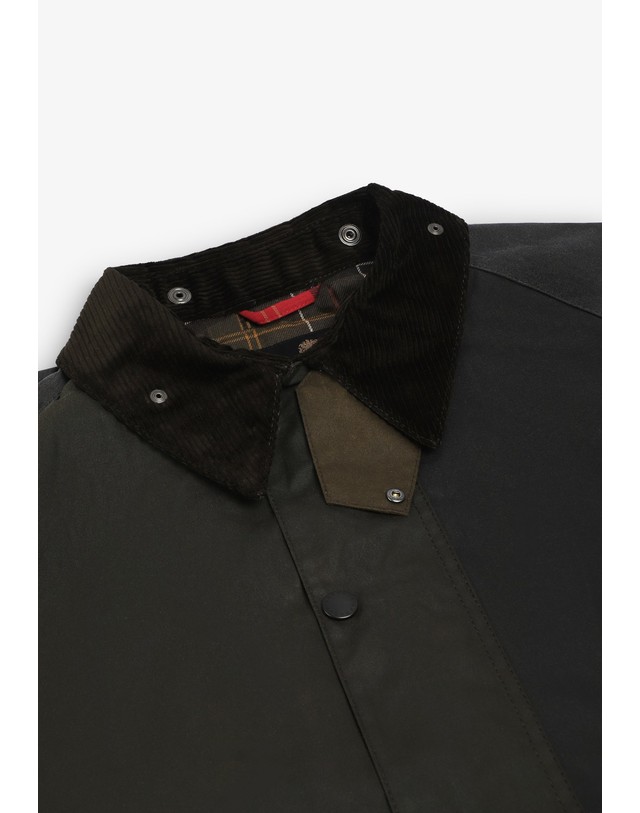 스칼퍼스 바버 패치워크 왁스 코튼 자켓 78873 KHAKI 카키 착용컷