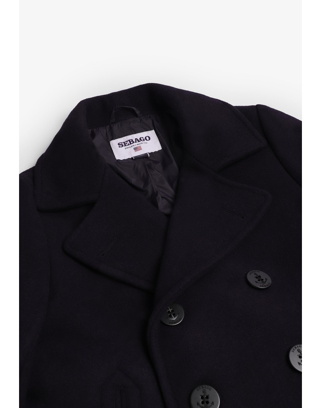 스칼퍼스 세바고 본디드 울 더블브레스트 피코트 67711 NAVY 네이비 착용컷