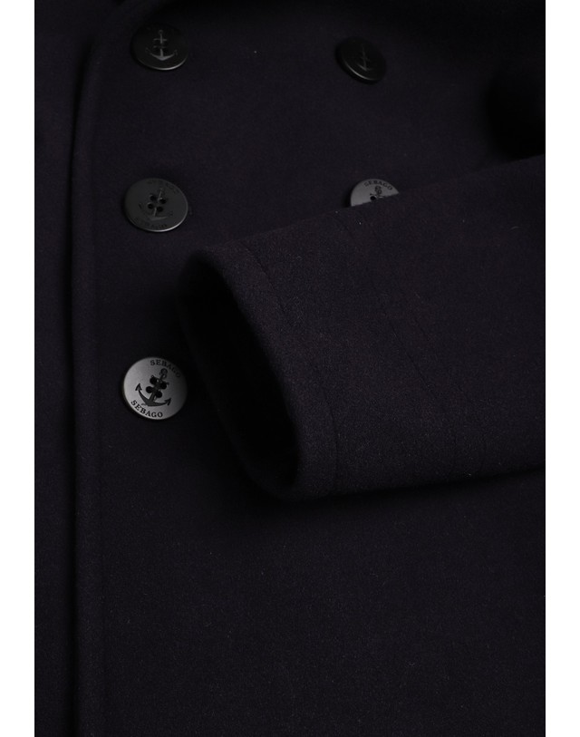 스칼퍼스 세바고 본디드 울 더블브레스트 피코트 67711 NAVY 네이비 착용컷