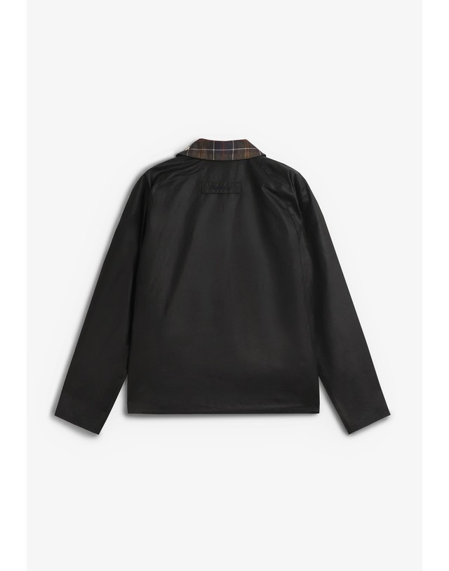 스칼퍼스 바버 왁스 코팅 체크 카라 자켓 78882 NAVY 네이비 착용컷