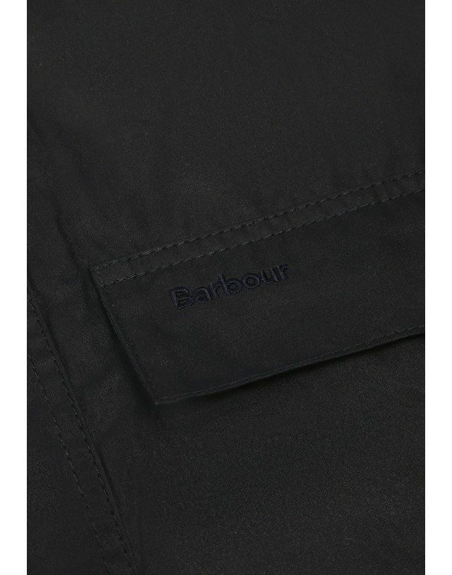 스칼퍼스 바버 왁스 코팅 체크 카라 자켓 78882 NAVY 네이비 착용컷